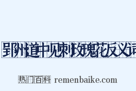 郢州道中见刺玫瑰花反义词是什么意思的图片